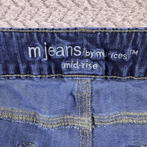 M Jeans Maurices Mid Rise Dark Wash Mid Rise Womens Blue Jeans Sz 16 Short - Picture 12 of 14